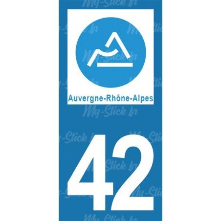 Stickers plaque immatriculation 42