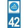 Stickers plaque immatriculation 42