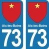 Blason Aix-les-Bains - Stickers plaque immatriculation 73