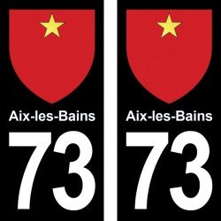 Blason Aix-les-Bains - Stickers plaque immatriculation 73