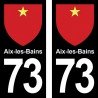 Blason Aix-les-Bains - Stickers plaque immatriculation 73