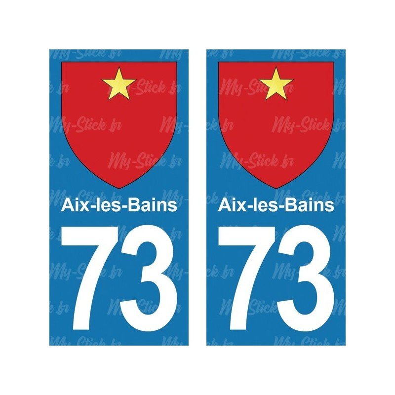 Blason Aix-les-Bains - Stickers plaque immatriculation 73