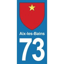 Blason Aix-les-Bains - Stickers plaque immatriculation 73