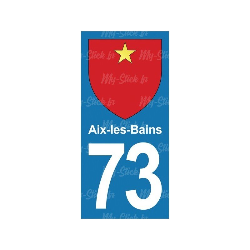 Blason Aix-les-Bains - Stickers plaque immatriculation 73