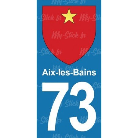 Blason Aix-les-Bains - Stickers plaque immatriculation 73