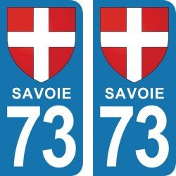 Blason Croix de Savoie - Stickers plaque immatriculation 73