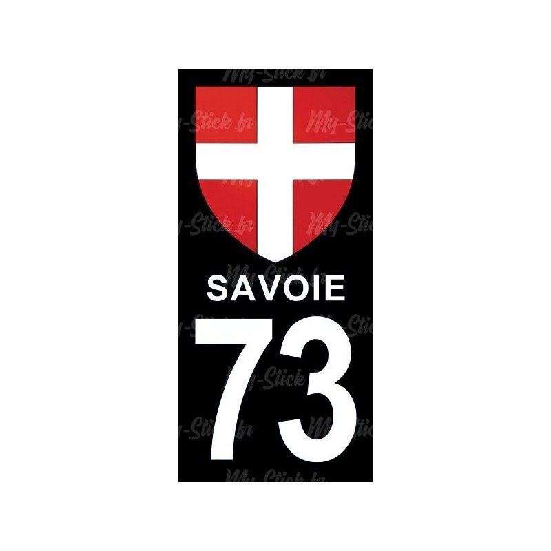 Blason Croix de Savoie - Stickers plaque immatriculation 73