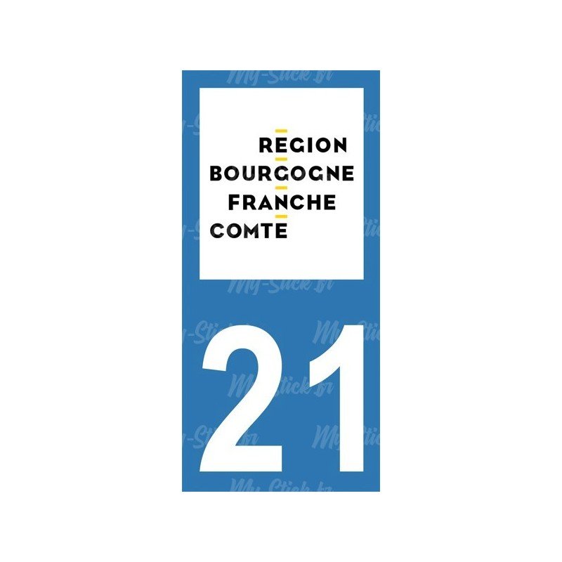 Stickers plaque immatriculation 21